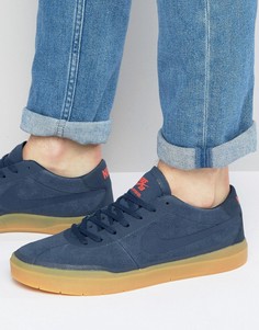Темно-синие кроссовки Nike SB Bruin Hyperfeel 831756-449 - Темно-синий