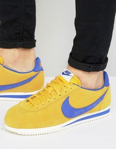 Желтые кожаные кроссовки Nike Cortez 861535-700 - Желтый