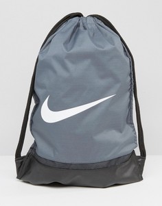 Серый рюкзак с завязкой и логотипом Nike BA5338-064 - Серый