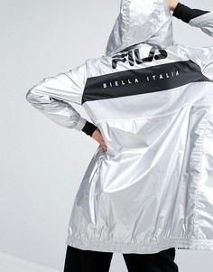 Куртка металлик на молнии с капюшоном Fila - Серебряный
