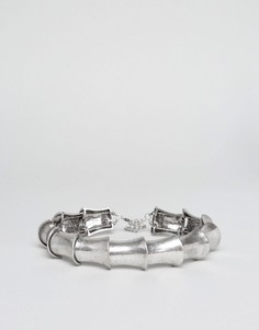 Серебристое ожерелье-чокер в стиле доспехов ASOS - Серебряный