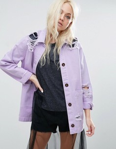 Куртка с прорехами ASOS - Фиолетовый