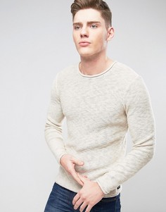 Вязаный джемпер с необработанными краями Only & Sons - Кремовый