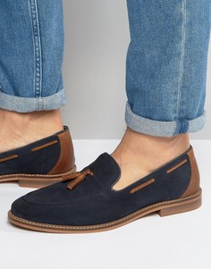 Синие замшевые лоферы с кисточками ASOS - Темно-синий