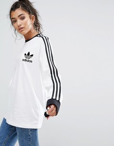 Белый лонгслив с тремя полосками adidas Originals - Белый