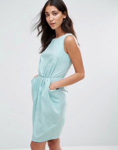 Платье с присборенной талией и карманами Closet Blu - Синий