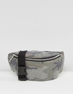 Камуфляжная парусиновая сумка-кошелек на пояс ASOS - Мульти