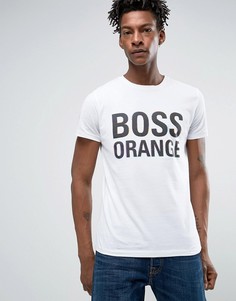 Белая узкая футболка с логотипом BOSS Orange by Hugo Boss - Белый
