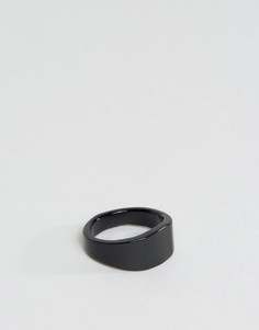 Черное кольцо-печатка ASOS - Черный