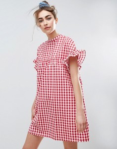 Свободное платье в клетку ASOS - Мульти