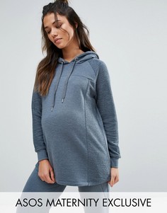 Худи из контрастных материалов ASOS Maternity - Серый