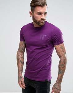 Фиолетовая обтягивающая футболка 11 Degrees - Фиолетовый