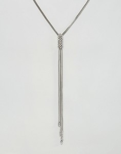 Ожерелье с длинной подвеской ASOS - Серебряный