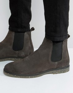 Серые замшевые ботинки челси с подошвой в крапинку ASOS - Серый