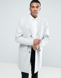 Серое шерстяное пальто New Look - Серый