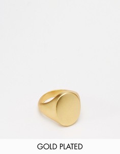 Позолоченное кольцо ASOS - Золотой