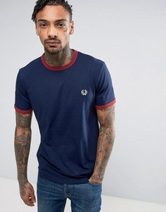 Темно-синяя футболка Fred Perry Ringer - Темно-синий