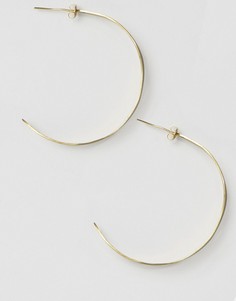 Серьги-кольца с листочками Made - Золотой