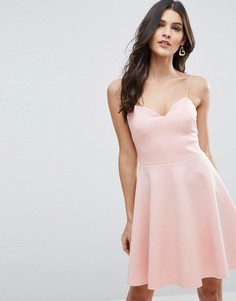 Короткое приталенное платье ASOS - Розовый
