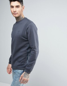 Свитшот с круглым вырезом и отделкой в рубчик adidas Originals Tactical - Синий