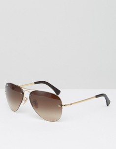 Солнцезащитные очки-авиаторы со светоотражающим покрытием Ray-Ban - Коричневый