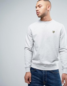 Серый меланжевый свитшот с логотипом Lyle & Scott - Серый