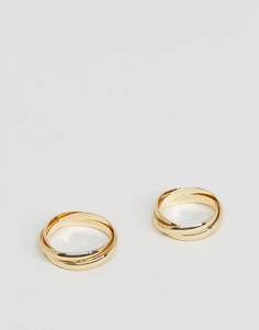 Золотистое кольцо в несколько оборотов DesignB London - Золотой