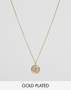 Ожерелье с инициалом J на подвеске Ottoman Hands - Золотой