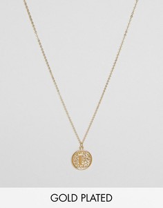 Ожерелье с инициалом L на подвеске Ottoman Hands - Золотой