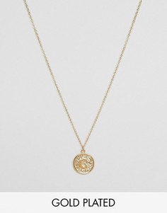 Ожерелье с инициалом С на подвеске Ottoman Hands - Золотой