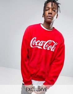 Пушистый oversize-свитшот Reclaimed Vintage Inspired X Coca Cola - Красный