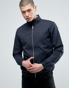 Легкая хлопковая куртка Харрингтон Threadbare - Темно-синий
