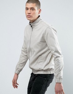Легкая хлопковая куртка Харрингтон Threadbare - Светло-серый