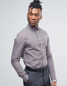 Приталенная рубашка в клеточку Calvin Klein - Красный