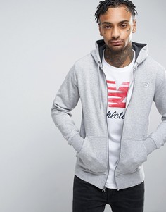 Худи серого цвета на молнии New Balance MJ63550_AG - Серый