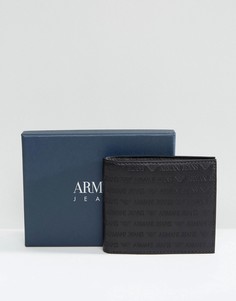 Черный бумажник с логотипом Armani Jeans - Черный