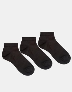 Комплект из 3 пар спортивных носков ASOS - Черный