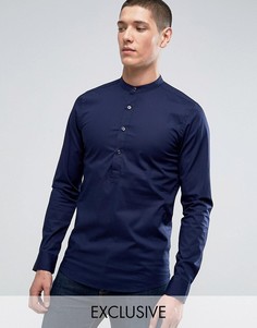 Приталенная рубашка Only & Sons - Темно-синий