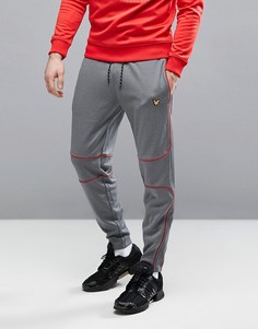 Серые узкие спортивные штаны с контрастным кантом Lyle & Scott Fitness Law - Серый