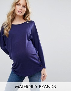 Топ с кнопками по бокам New Look Maternity - Темно-синий