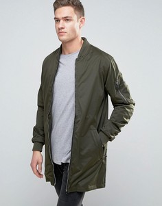 Удлиненная куртка с присборенными рукавами Brave Soul - Зеленый