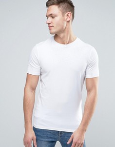 Белая обтягивающая футболка New Look - Темно-синий