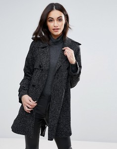 Пальто с поясом Jovonna - Черный