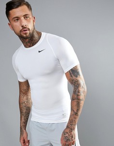 Белая футболка Nike Training Compression 703094-100 - Серебряный