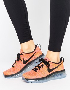 Оранжевые вязаные кроссовки Nike Running Flyknit Max - Оранжевый