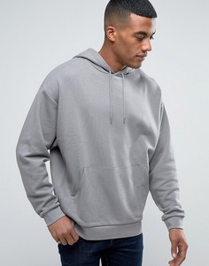 Серое свободное худи ASOS - Серый