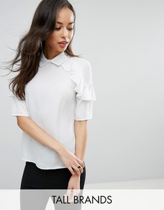 Блузка с оборками Fashion Union Tall - Белый