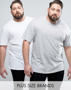 Набор из 2 футболок (серая/белая) Duke PLUS - Мульти