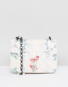 Стеганая сумка через плечо с цветочным принтом ASOS - Мульти