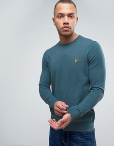 Хлопковый джемпер с добавлением мериносовой шерсти Lyle & Scott - Синий